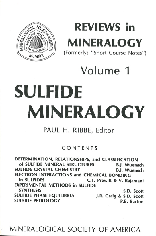 Front Cover of Reviews in Mineralogy vol 2