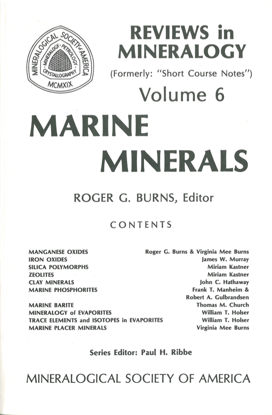 Front Cover of Reviews in Mineralogy vol 6