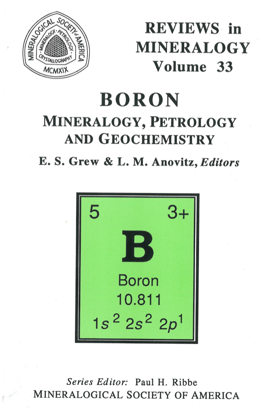 Front Cover of Reviews in Mineralogy and Geochmistry vol 33