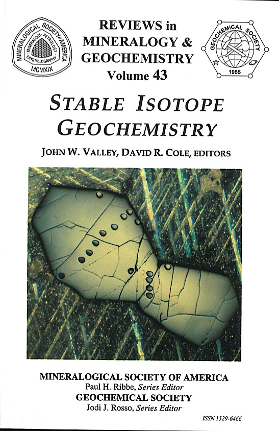 Front Cover of Reviews in Mineralogy and Geochmistry vol 43