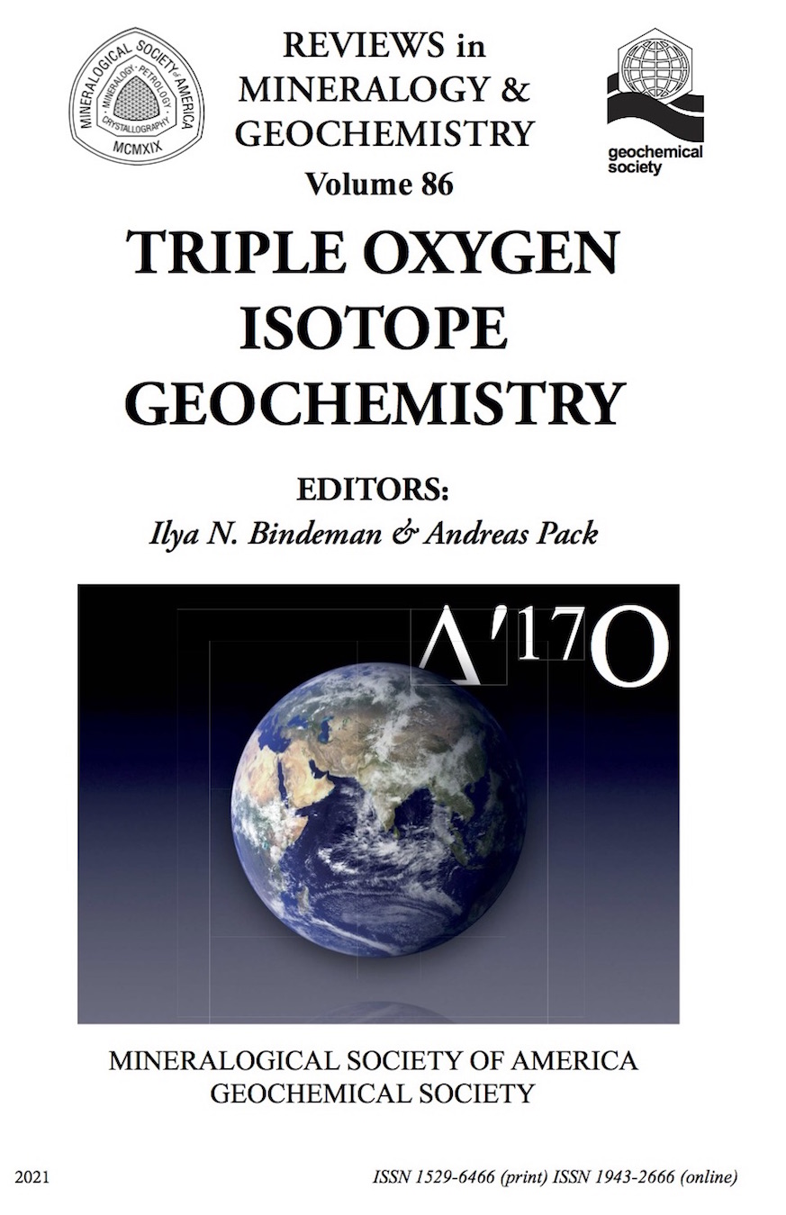 Front Cover of Reviews in Mineralogy and Geochmistry vol 86