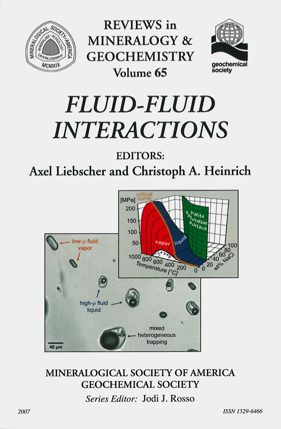 Front Cover of Reviews in Mineralogy and Geochmistry vol 65