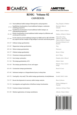 Back Cover of Reviews in Mineralogy and Geochmistry vol 82