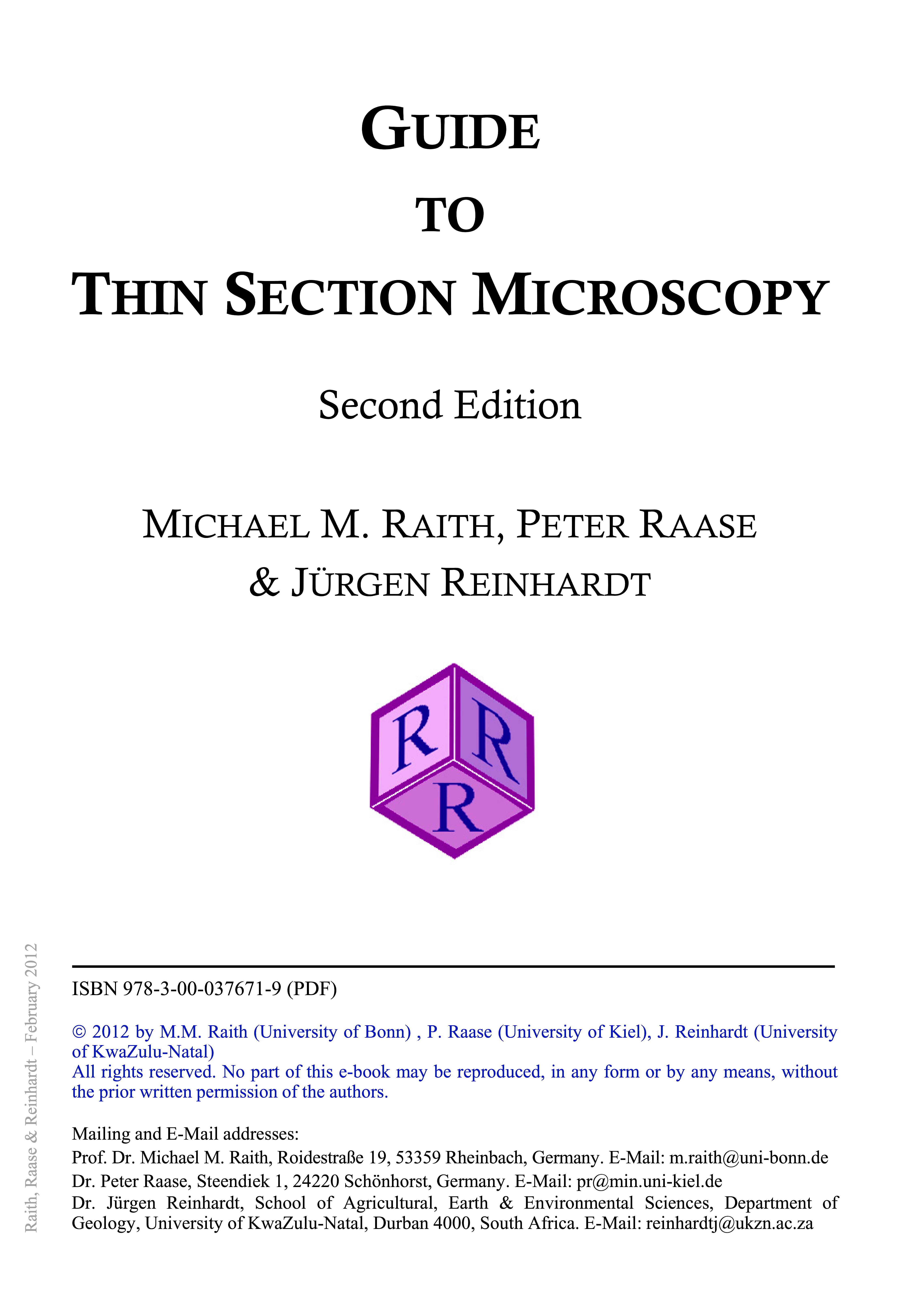 Cover of Guide to Thin Section Microscopy