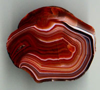 Quartz var. Lake Superior agate, 5 cm across, Michigan