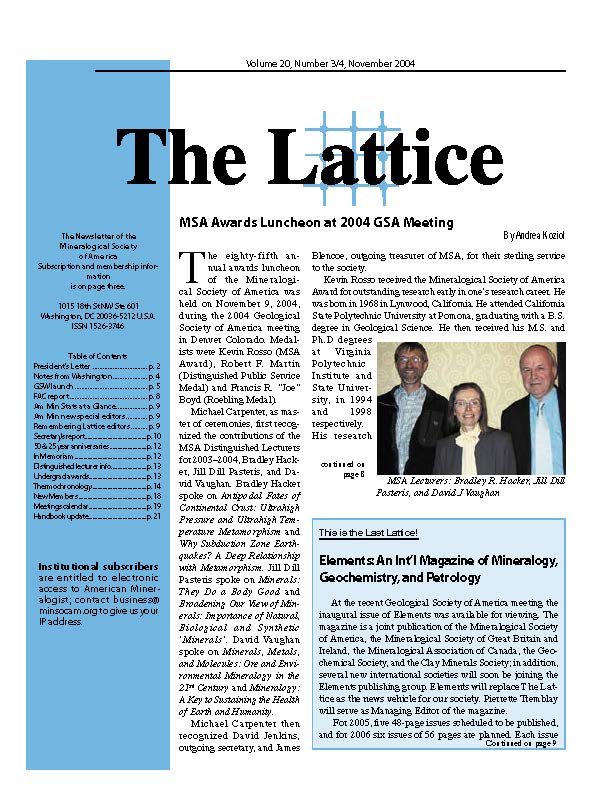 Front Cover of The Lattice v20 n3-4