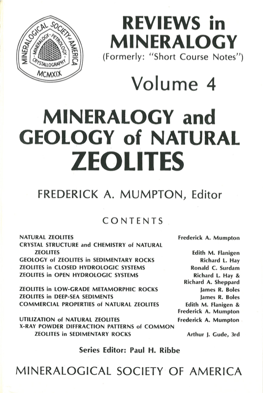 Front Cover of Reviews in Mineralogy vol 4