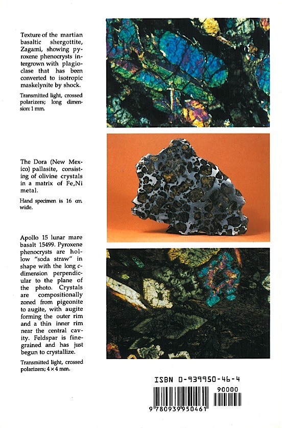 Back Cover of Reviews in Mineralogy and Geochmistry vol 36