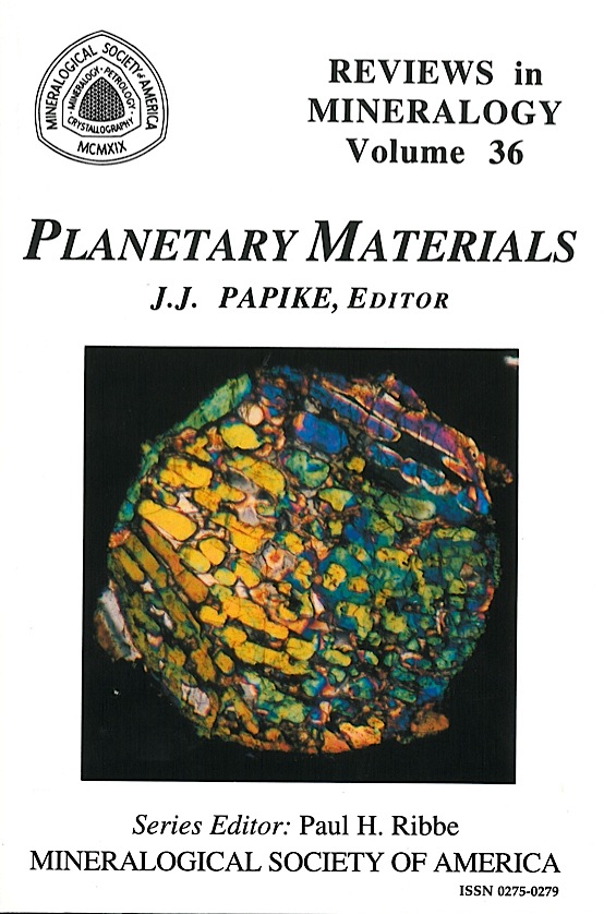 Front Cover of Reviews in Mineralogy and Geochmistry vol 36