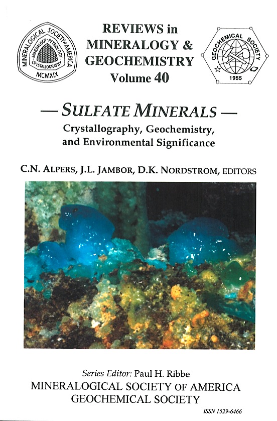 Front Cover of Reviews in Mineralogy and Geochmistry vol 40